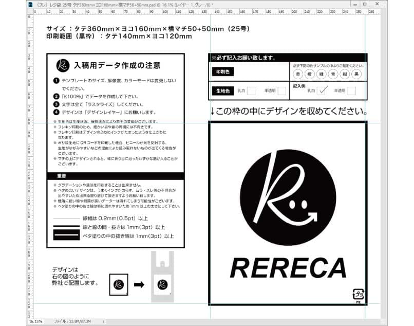 テンプレート配置イメージ